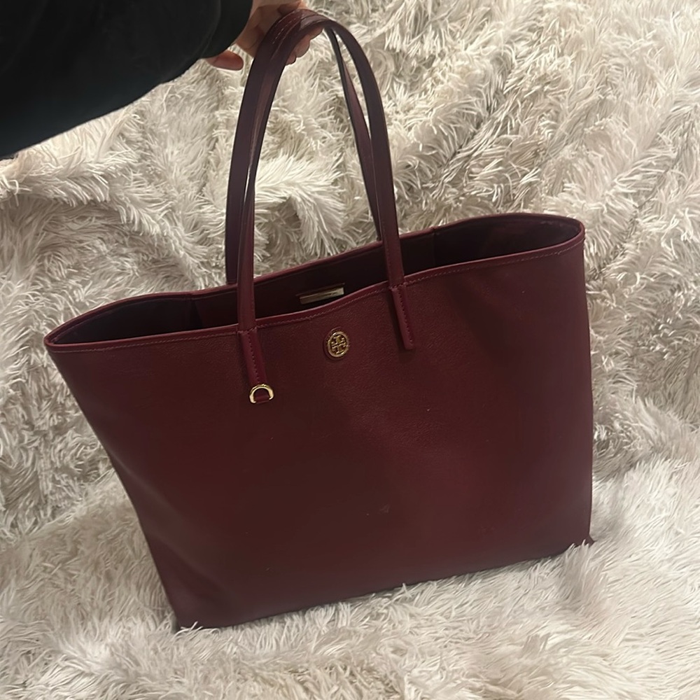 Tory burch Cameron maroon tote